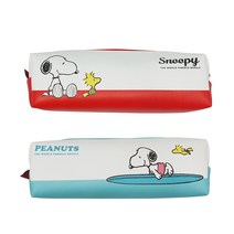 피너츠 스누피 사각 PU 필통 2종 세트, RED, MINT, 1세트