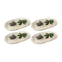 왕골 라탄 코스터 4p