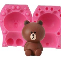 앵글띵 멀뚱멀뚱 곰돌이 양면 입체 실리콘 몰드