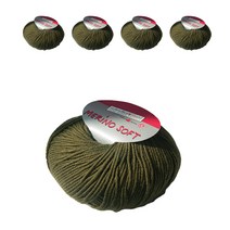 쉘러 메리노소프트 뜨개실 5p, 18 올리브, 130m, 5개