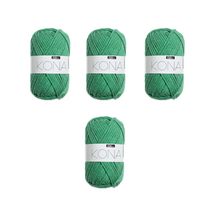 리네아 코나 뜨개실 4p, 315 멜란지 그린, 68m