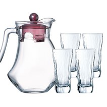 루미낙 모던 저그 1.3L + 트랙컵 340ml x 4p, 핑크