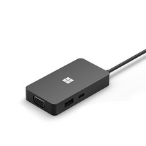 Microsoft 코리아 USB-C 트래블 허브 SWV-00005, 블랙