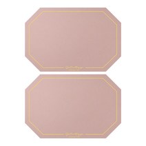 골드라인 다각형 테이블 매트 2p, 06, 45 x 30 cm