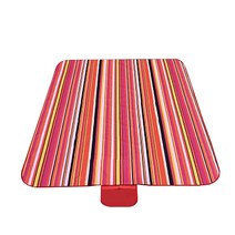 마켓에이 접이식 패턴 양면방수 피크닉 매트, 레드