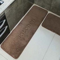 MEO 극세사 욕실 주방 발매트, 주방 다크 브라운
