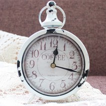 빈티지 철제 시계, 화이트