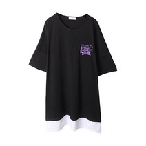 여성용 처아브 영문 나염 포인트 레이어드 티 T6811K14