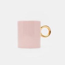 풋타콤마 골드링 머그컵 250ml, 핑크, 1개