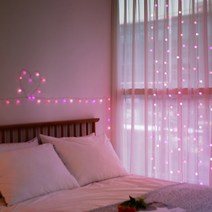 헷로닷 뉴욕 감성 LED 앵두전구 방수형 100구 + 리모컨, 베이비핑크