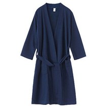 허밍홈즈 남녀공용 호텔식 와플 샤워가운 목욕로브 XL, 네이비, 1개