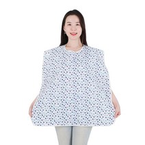 클린유니폼 방수 성인용 턱받이 벨크로형, 청색 딸기, 1개