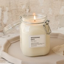 뒤나미스 스모크리스 면심지 소이 캔들 1000ml, 1개, 웨딩데이