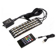 우리파파 차량용 USB 풋등 9LED, 혼합색상, 1개