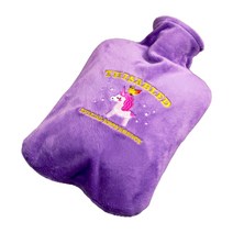 디스에이블드 포켓형 보온 물주머니 유니콘 보라색 1800ml, 1개