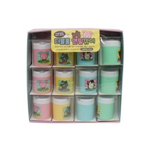 날쌘거북이 플러피 더블홀 휴대용 연필깎이 4종 x 6p 세트, 핑크, 엘로우, 스카이, 민트, 1세트