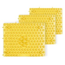 비제스코 발바닥 건강 마사지 지압 매트 VIV-B2, 옐로우, 3개