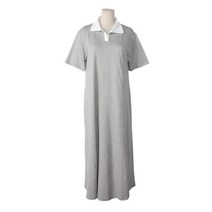 시크블랙 로베진 카라 플레어 롱원피스 OPS6560K16