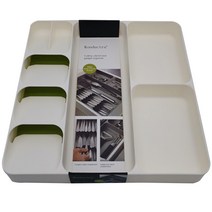 솔리드룸 서랍용 다용도 플라스틱 트레이 수저정리함, 화이트, 1개