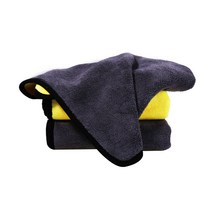 빌드온 반려동물 목욕 샤워가운 3개, 블랙 + 옐로우
