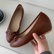 팅커벨 리본 합성피혁 웨지힐 4.8cm