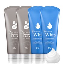 시투와이 퓨어 아쿠아 휩 폼클렌징 220ml x 2p + 퓨어 볼카닉 모공 스크럽 폼 220ml x 2p, 1세트