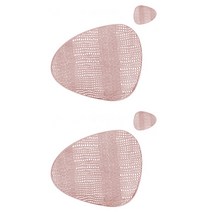 코이프 에그 티코스터 2p + 테이블매트 2p 세트, 로즈골드, 테이블매트(40 x 38 cm)