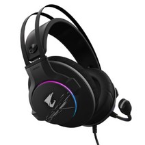 기가바이트 AORUS H1 RGB FUSION 헤드셋, GP-AORUS H1, 블랙