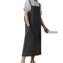 유로와 여성용 심플 스트라이트 원예 주방 부엌 주부 앞치마 URO108, 블랙, 1개