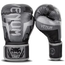 베넘 엘리트 카모 복싱 킥복싱 MMA 양손 글러브, 블랙 + 다크