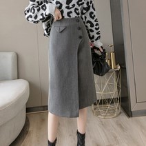 페이퍼먼츠 랩 언발란스 오피스 정장 스커트 00843