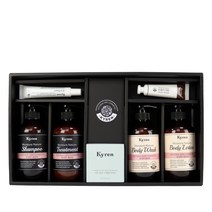 키렌 선물세트 베이비로즈향 샴푸+트리트먼트+바디워시+바디로션+핸드크림+헤어에센스+브러쉬+쇼핑백, 1세트