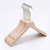 올하이 목재 옷걸이 23 23통 어린이용 납작머리 미끄럼 방지, 혼합색상, 5개입