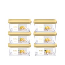 로이첸 차곡차곡 밀폐용기 버터 645ml, 6개, 단품