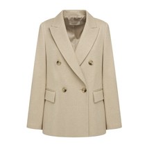 라인어디션 여성용 우드버튼 테일러드 자켓