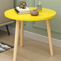 따니네 노르딕 원형 사이드 테이블 1단 60형 ZZ026, 옐로우