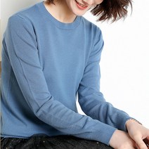 에어 여성용 데이 라운드 베이직 니트티셔츠