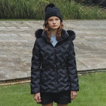 닥스골프 핫멜트 중기장 구스다운 점퍼 DNJU1D812BK