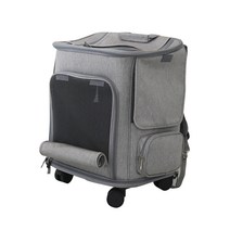 레투펫 반려동물 레리롤리 플러스 바퀴분리 캐리어 백팩, 그레이