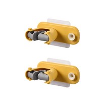 몰래 다용도 청소도구 밀대 후크 걸이, 옐로우, 2개