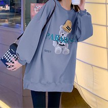 임부복 곰돌이 두툼한 기모 상의