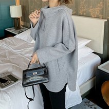 임산부 루즈핏 롱 후드티