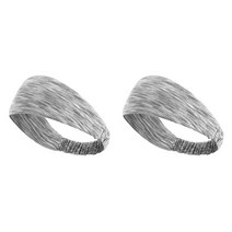 운동 요가 헬스 헤어밴드 AA1272-4 2p, 플라워그레이