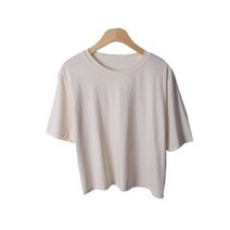 여성용 린다샵 투르퍼 데일리 컬러 크롭 반팔 티셔츠 T9200K23
