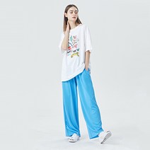 비엔엑스 여성용 찰랑 밴딩 와이드 롱 팬츠 BU1PT006L0