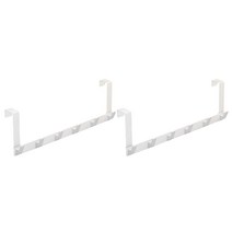 모던 노펀치 도어 후크 6구 18 x 53.5 cm, 화이트, 2개