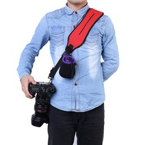 BandsTrip DSLR 카메라 숄더 스트랩, 1개, NS-05(레드)