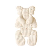 에시앙 유아용 모데즈 자수 누빔 인견 유모차라이너 + 목쿠션 세트, 1세트, 블라썸