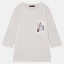 타마라 여성용 그래픽 모티브 반팔 티셔츠 TARA217U7