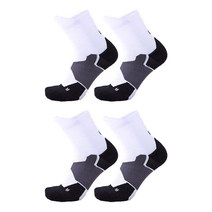 SNF 남성용 미끄럼방지 엘리트 스포츠 농구양말 2켤레, 04 화이트